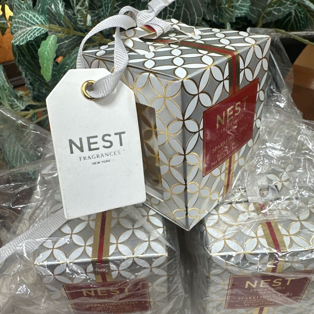 5 NEST Fragrances New York Sparkling Cassis Scented Candle 2oz Votive Gift Boxed
